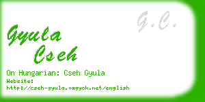 gyula cseh business card